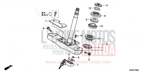 TIGE DE DIRECTION VT750SB de 2011